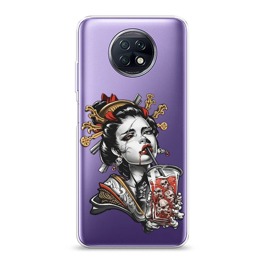

Чехол на Xiaomi Redmi Note 9T "Опасная гейша", Красный;черный;серый, 39650-4