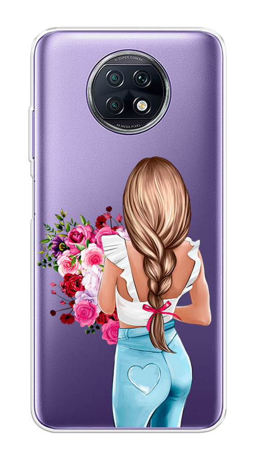 

Чехол на Xiaomi Redmi Note 9T "Девушка с цветами", Коричневый;розовый;голубой, 39650-6