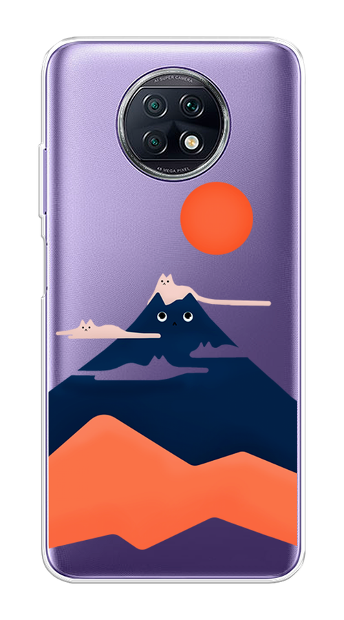 

Чехол на Xiaomi Redmi Note 9T "Кот-гора", Черный;оранжевый, 39650-4