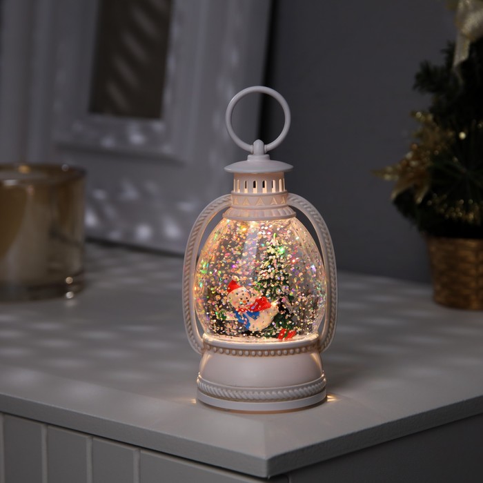 

Новогодний светильник Luazon Lighting Снеговик и елка 9591269 белый теплый, Снеговик и елка