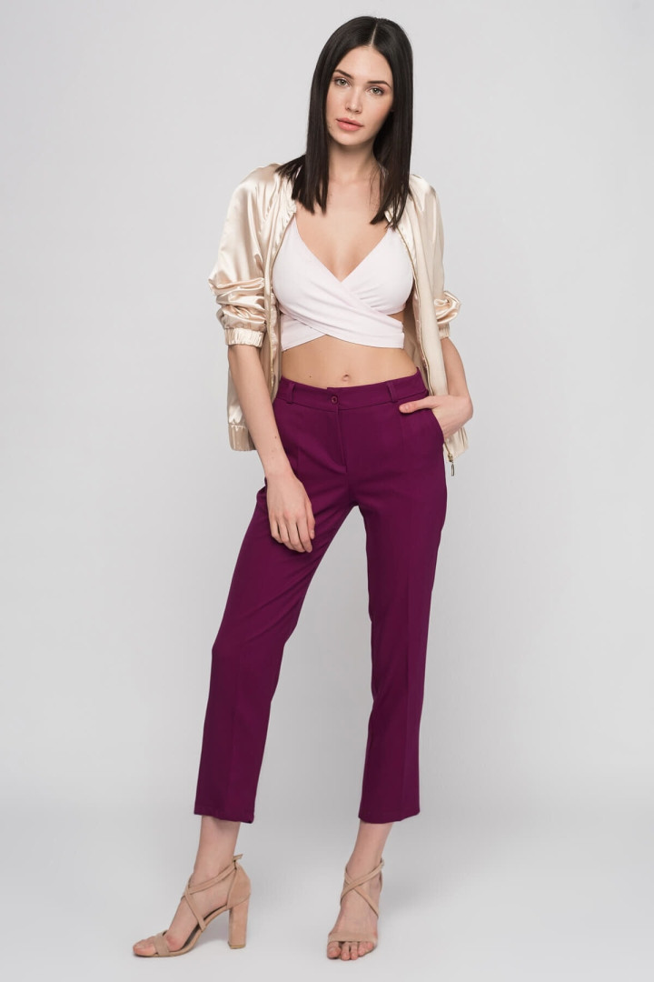 

Брюки женские Sense 127511 фиолетовые 48 RU (товары доставляются из-за рубежа), 127511