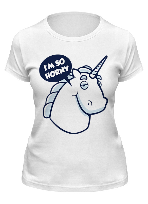 

Футболка женская Printio Единорог (unicorn) белая 2XL, Белый, Единорог (unicorn)