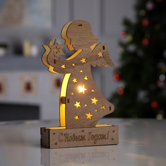 

Новогодний светильник Luazon Lighting Ангел 9594146 белый теплый, Ангел