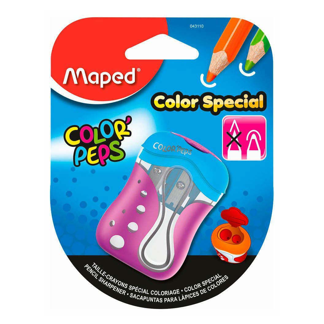 

Точилка Maped Color Pep's 2 отверстия с контейнером в ассортименте, Разноцветный
