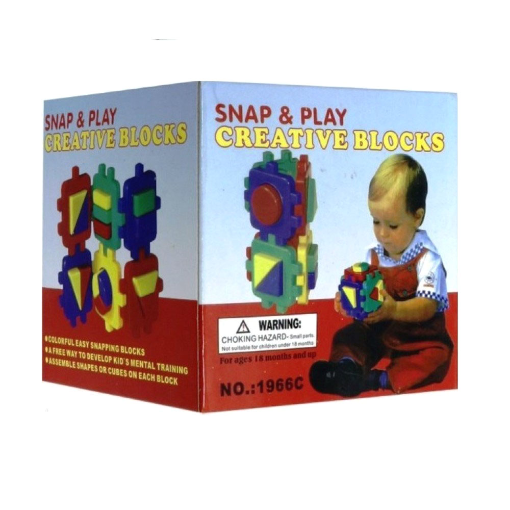 фото Игрушка для малышей junfa toys кубик развивающий, 18 деталей