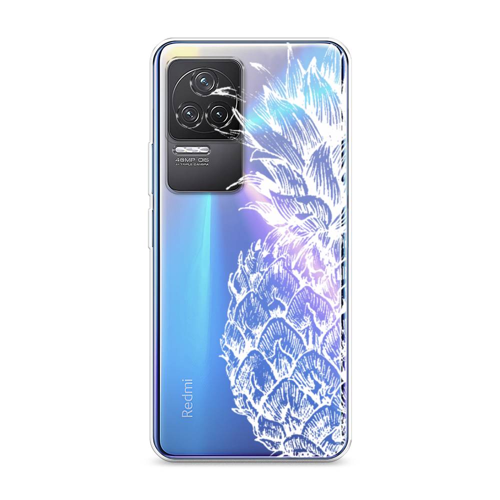 

Чехол Awog на Xiaomi Redmi K50 "Ананас графика белая", Разноцветный, 312250-10