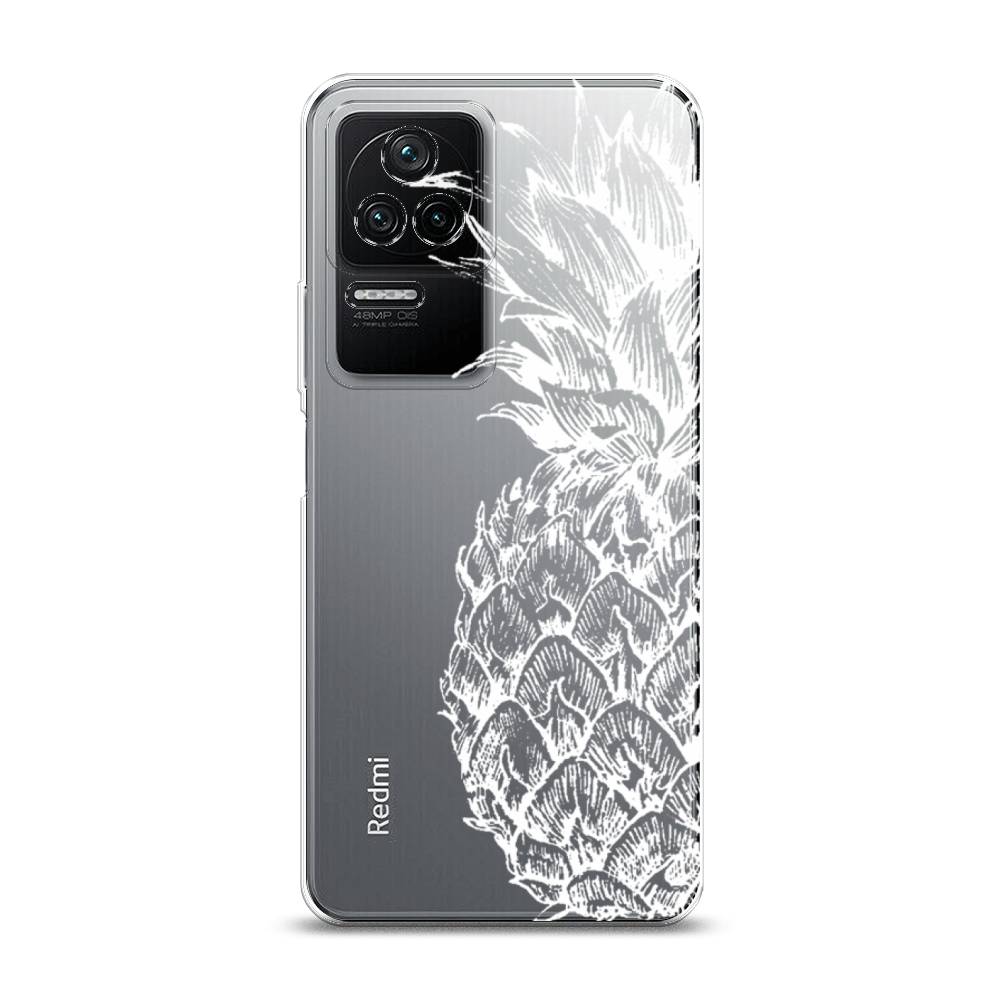 

Чехол Awog на Poco F4/Redmi K40S "Ананас графика белая", Разноцветный, 314650-10
