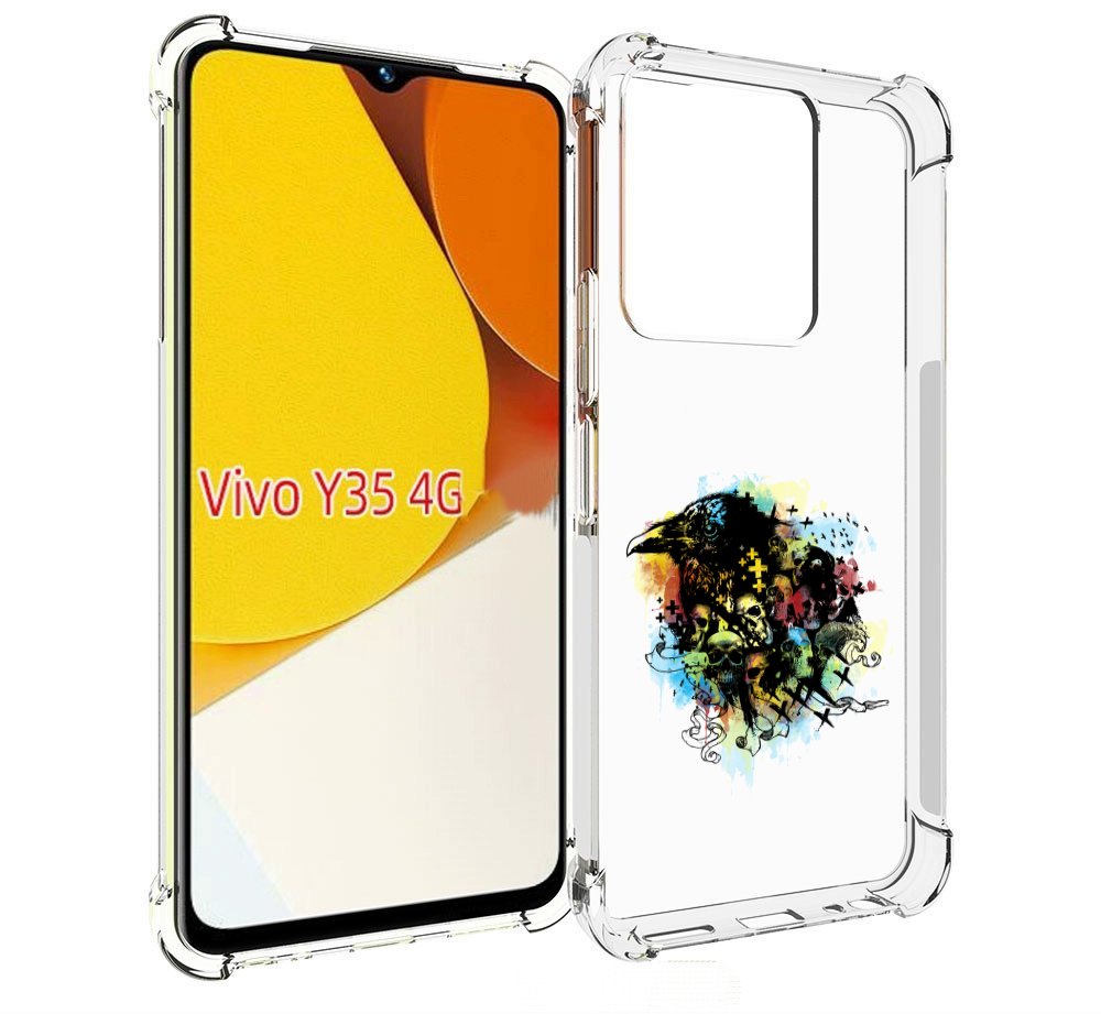 

Чехол MyPads ворон и черепа для Vivo Y35 4G 2022 / Vivo Y22, Прозрачный, Tocco