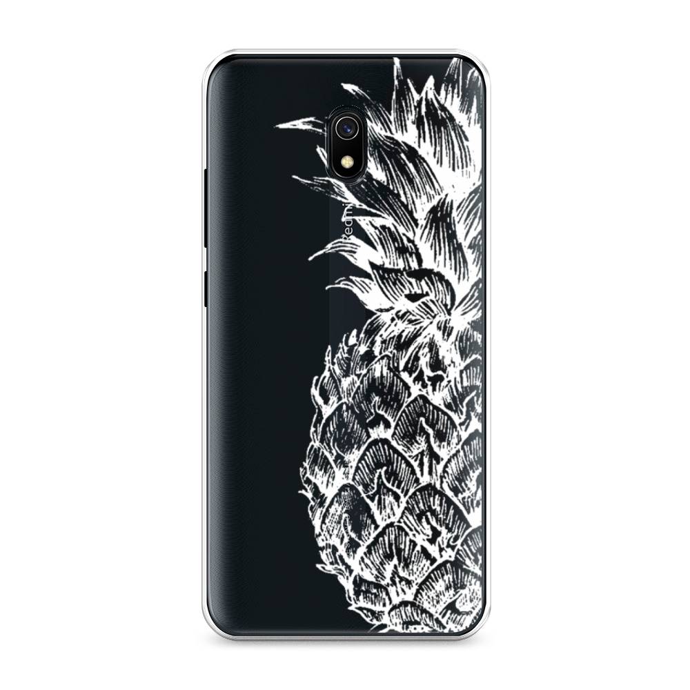 

Чехол Awog на Xiaomi Redmi 8A "Ананас графика белая", Разноцветный, 37250-10