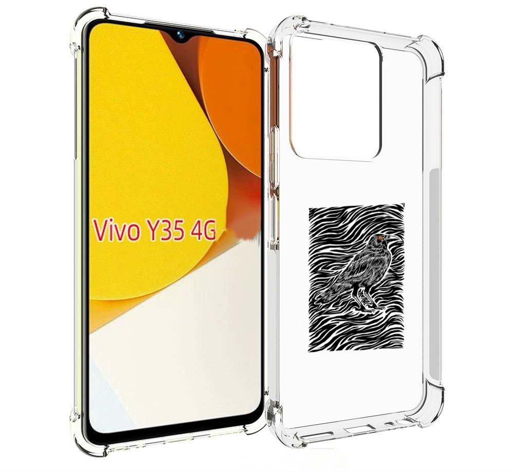 

Чехол MyPads ворон в абстракции для Vivo Y35 4G 2022 / Vivo Y22, Прозрачный, Tocco
