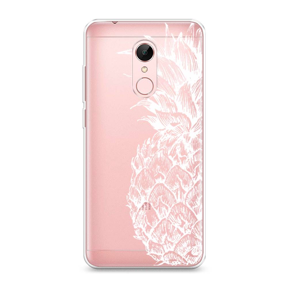 

Чехол Awog на Xiaomi Redmi 5 "Ананас графика белая", Разноцветный, 33050-10