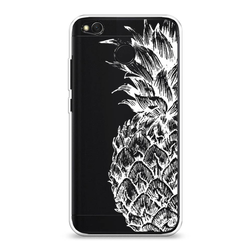 

Чехол Awog на Xiaomi Redmi 4X "Ананас графика белая", Разноцветный, 31450-10