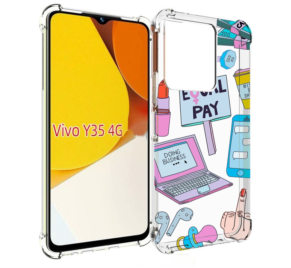 

Чехол MyPads разные-штучки для Vivo Y35 4G 2022 / Vivo Y22, Прозрачный, Tocco