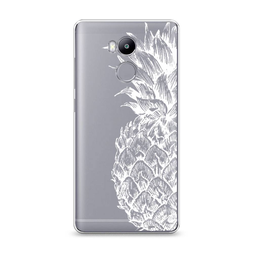 фото Силиконовый чехол "ананас графика белая" на xiaomi redmi 4 pro awog