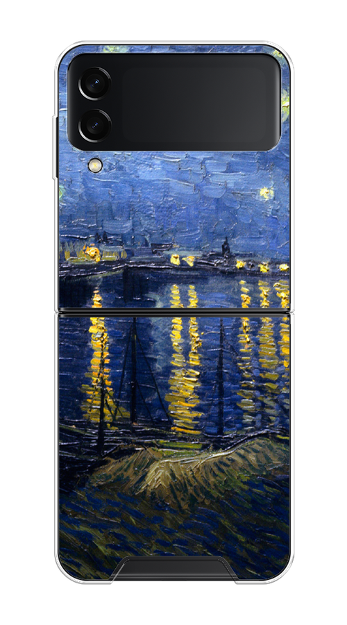 

Чехол на Samsung Galaxy Z Flip 3 "Звездная ночь над Роной", Синий;желтый, 2103750-4
