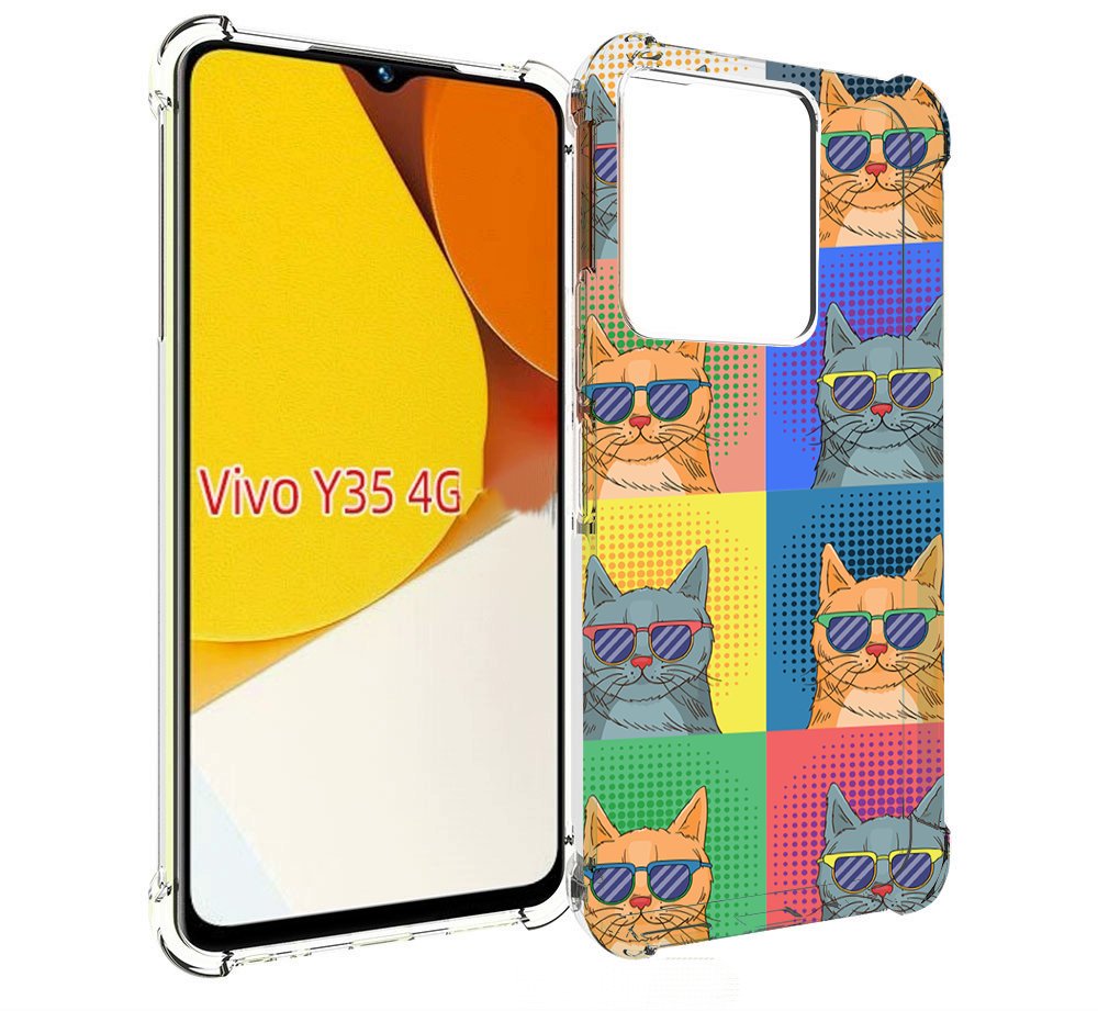 

Чехол MyPads разноцветные-коты для Vivo Y35 4G 2022 / Vivo Y22, Прозрачный, Tocco