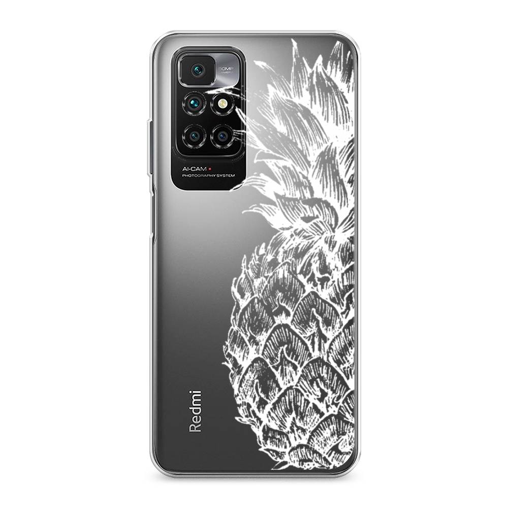 

Чехол Awog на Xiaomi Redmi 10 "Ананас графика белая", Разноцветный, 311350-10