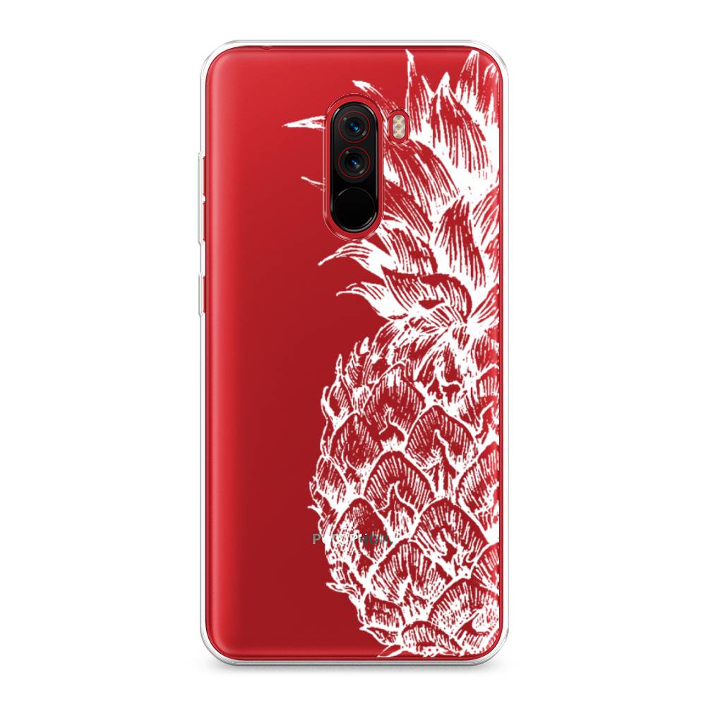 

Чехол Awog на Xiaomi Pocophone F1 "Ананас графика белая", Разноцветный, 34450-10