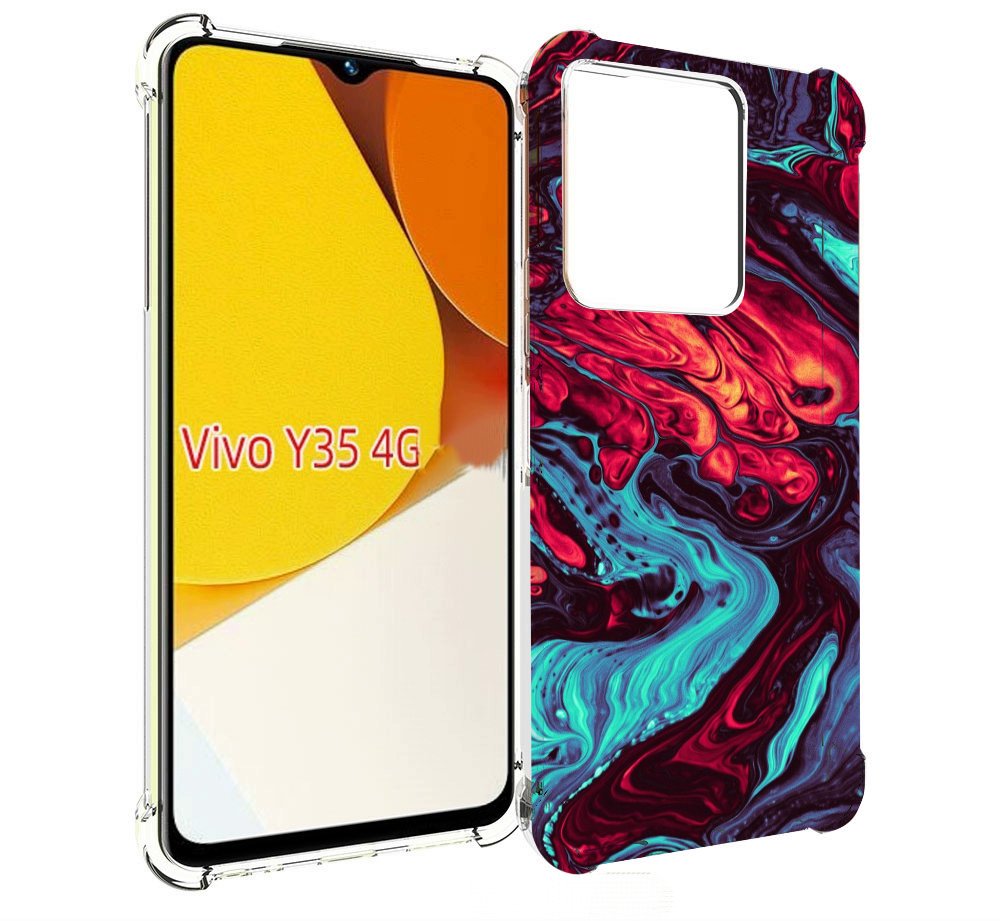 

Чехол MyPads разбавленная краска для Vivo Y35 4G 2022 / Vivo Y22, Прозрачный, Tocco