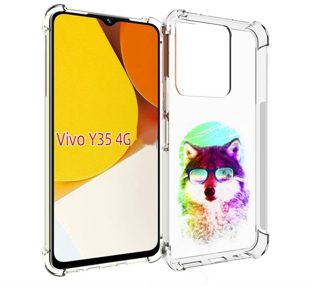 

Чехол MyPads радужный волк детский для Vivo Y35 4G 2022 / Vivo Y22, Прозрачный, Tocco