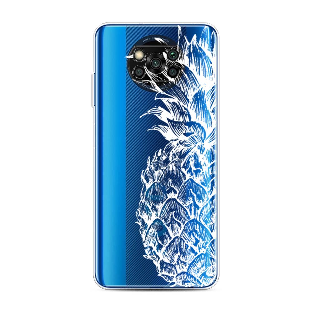 

Чехол Awog на Poco X3/X3 Pro "Ананас графика белая", Разноцветный, 39250-10