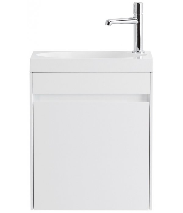 фото Тумба с раковиной belbagno pietra mini 46l bianco lucido