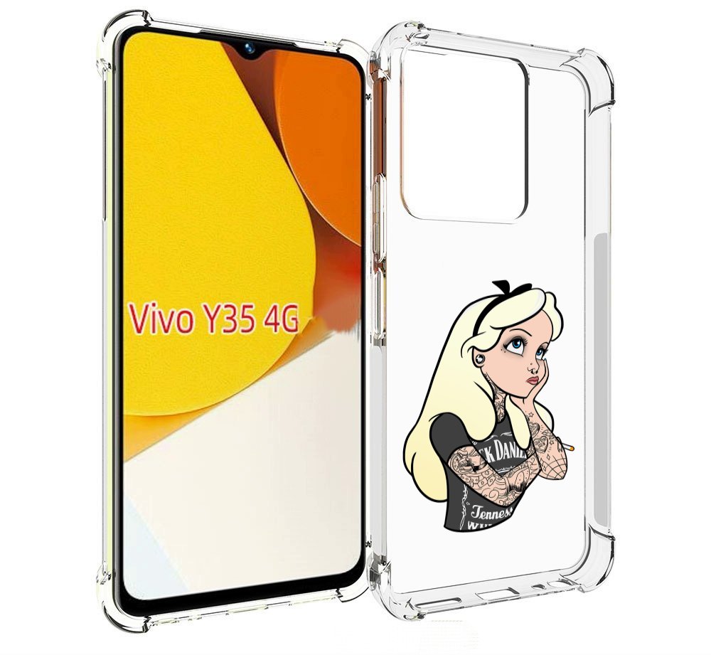 

Чехол MyPads принцесса-в-татуировках женский для Vivo Y35 4G 2022 / Vivo Y22, Прозрачный, Tocco