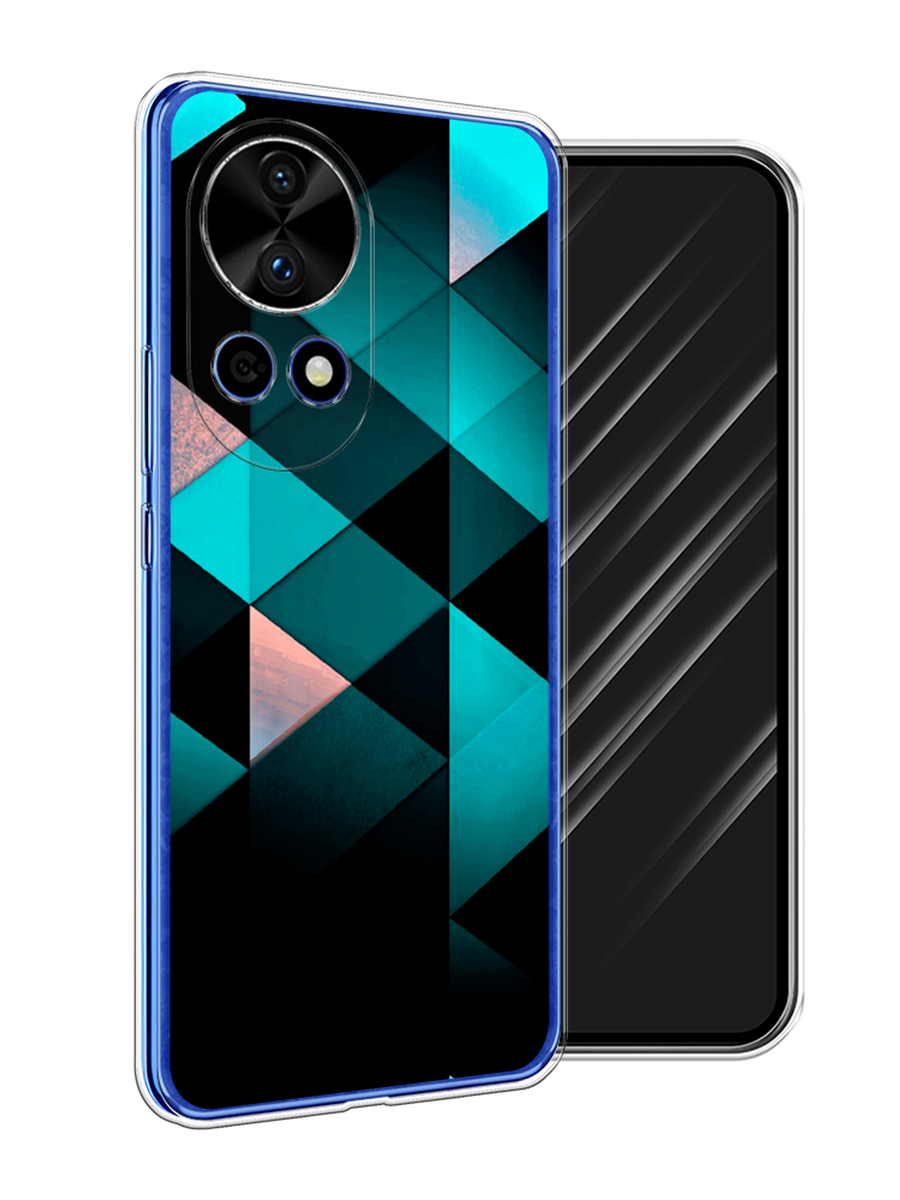 

Чехол Awog на Huawei Nova 12 Pro "Геометрия 16", Бирюзовый;черный, 6123150-1