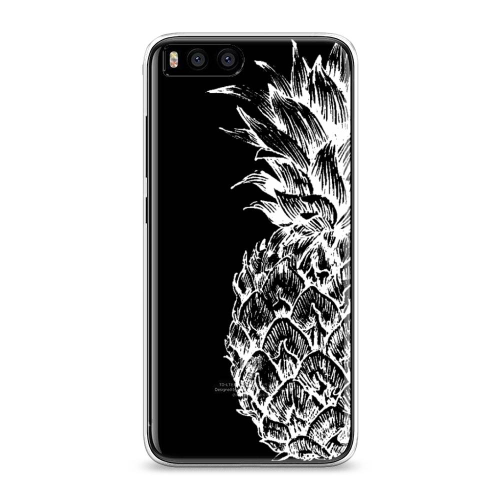 

Чехол Awog на Xiaomi Mi 6 "Ананас графика белая", Разноцветный, 30650-10