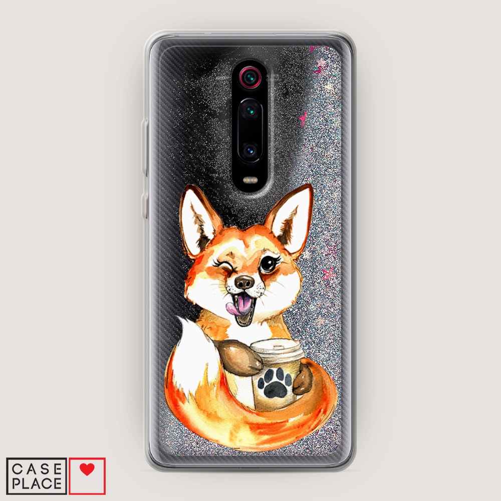 

Чехол Awog на Xiaomi Mi 9T/9T Pro/Redmi K20/K20 Pro "Подмигивающая лиса с кофе", Разноцветный, 35791-1