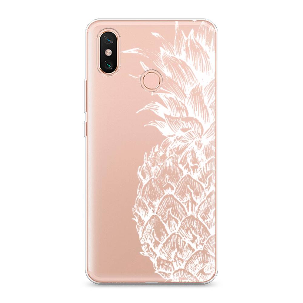 

Чехол Awog на Xiaomi Mi Max 3 "Ананас графика белая", Разноцветный, 34350-10