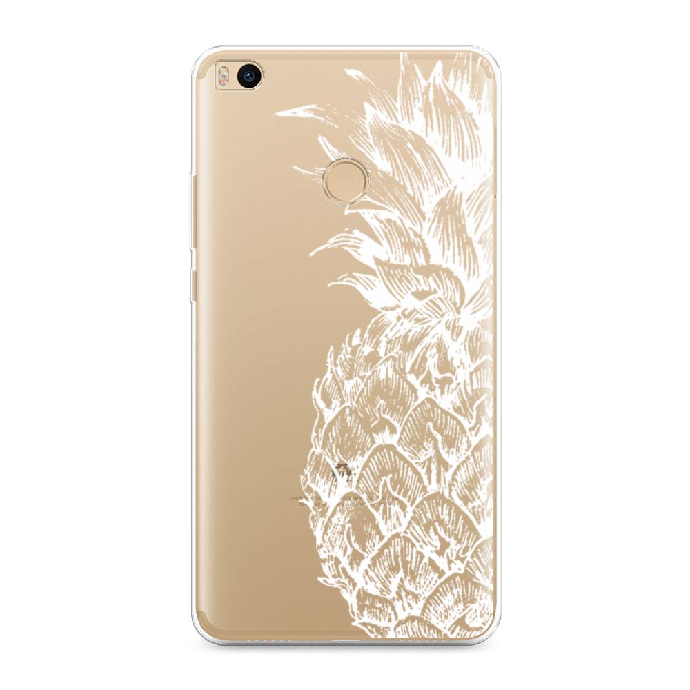

Чехол Awog на Xiaomi Mi Max 2 "Ананас графика белая", Разноцветный, 32150-10