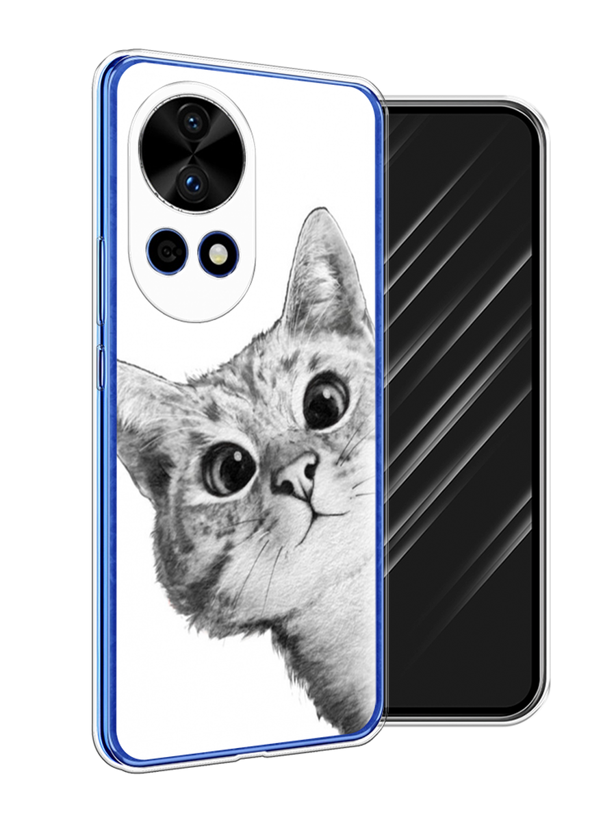 

Чехол Awog на Huawei Nova 12 Pro "Кот рисунок черно-белый", Черный, 6123150-1