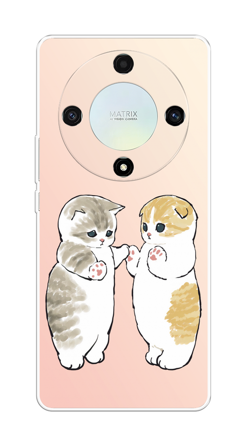 

Чехол на Honor X9A "Пухлые котики", Розовый;бежевый;серый, 6120850-1