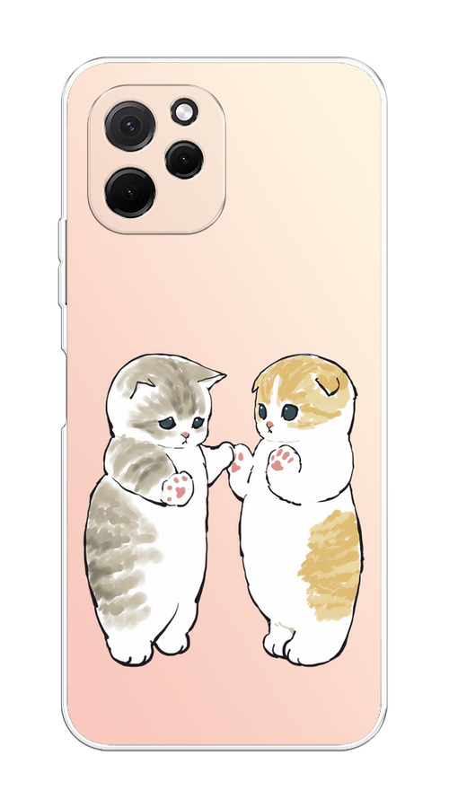 

Чехол на HuaweI Nova Y61 "Пухлые котики", Розовый;бежевый;серый, 6120050-1