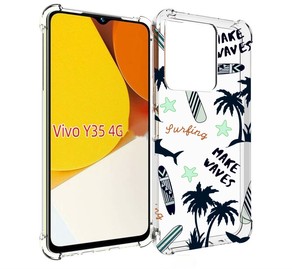 

Чехол MyPads пляжная-тематика для Vivo Y35 4G 2022 / Vivo Y22, Прозрачный, Tocco