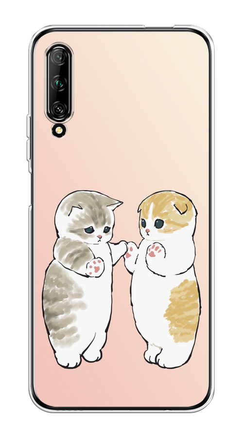 

Чехол на Huawei Y9s "Пухлые котики", Розовый;бежевый;серый, 611150-1