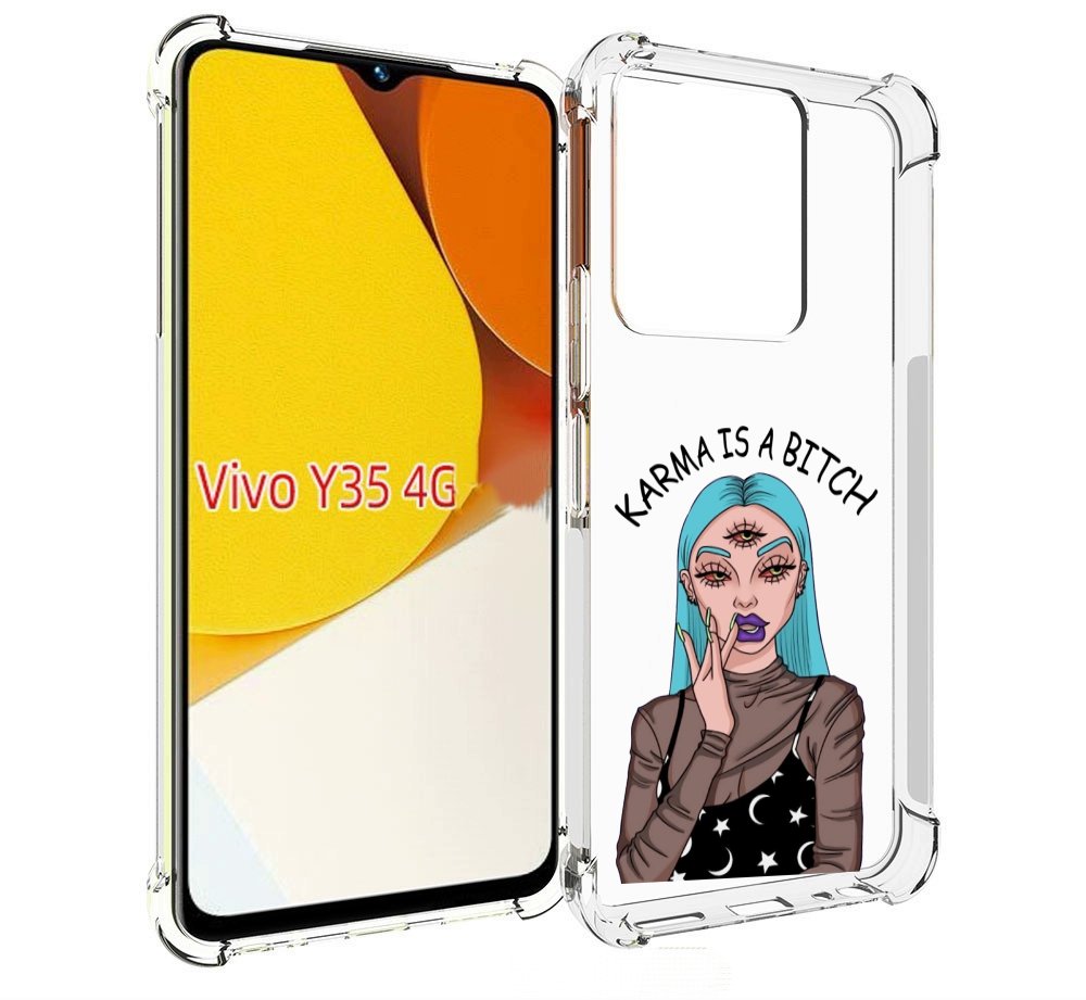 

Чехол MyPads плохая-карма женский для Vivo Y35 4G 2022 / Vivo Y22, Прозрачный, Tocco