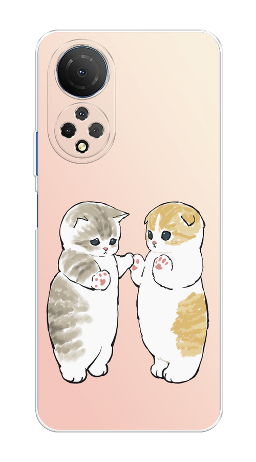

Чехол на Honor X7 2022 "Пухлые котики", Розовый;бежевый;серый, 6108850-1