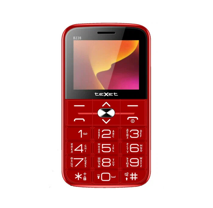 

Мобильный телефон Texet TM-B228 Red, TM-B228