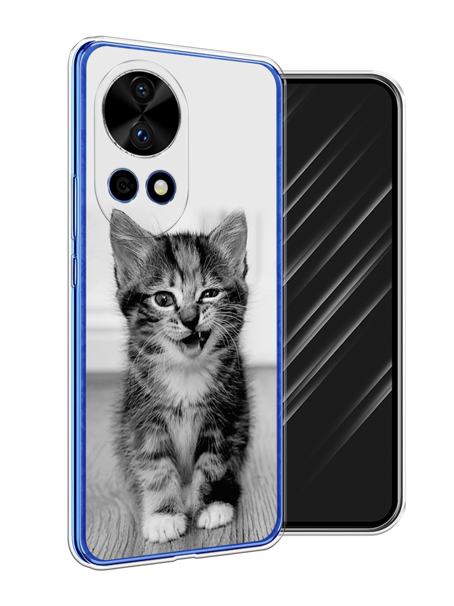 

Чехол Awog на Huawei Nova 12 Pro "Подмигивающий котенок", Черный;серый, 6123150-1