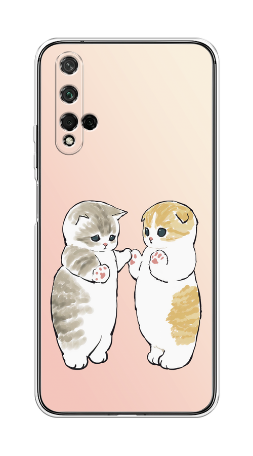 

Чехол на Honor 20/Huawei Nova 5T "Пухлые котики", Розовый;бежевый;серый, 610550-1