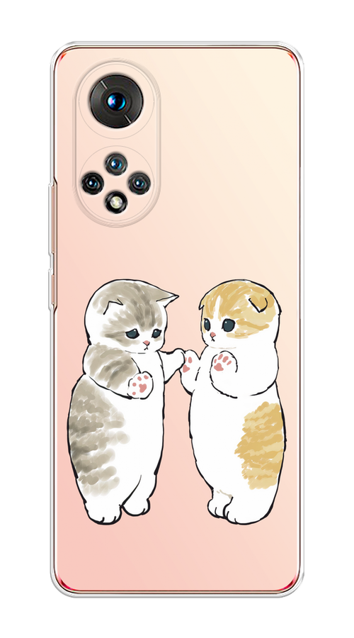 

Чехол на Huawei Honor 50/Nova 9 "Пухлые котики", Розовый;бежевый;серый, 6105450-1