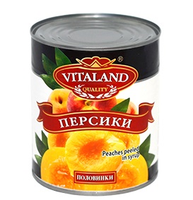 Персики Vitaland половинки 850 мл