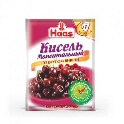 фото Кисель haas моментальный со вкусом вишни