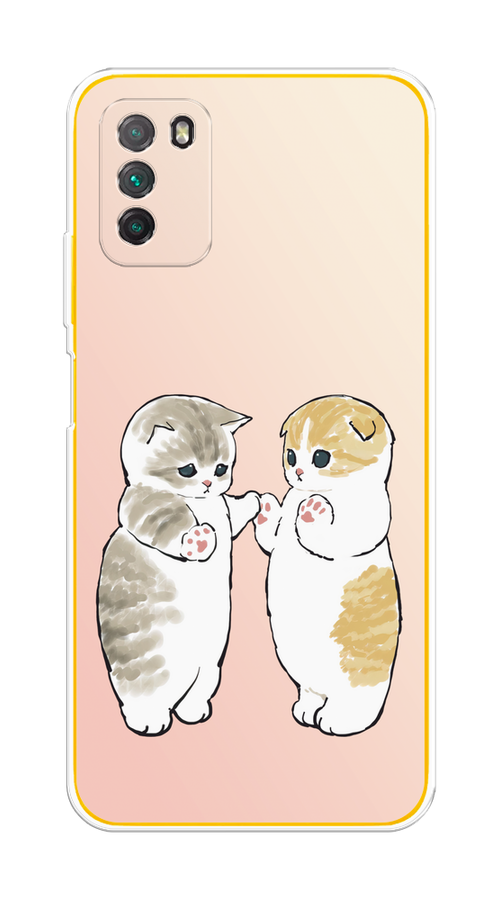 

Чехол на Poco M3 "Пухлые котики", Розовый;бежевый;серый, 39550-1