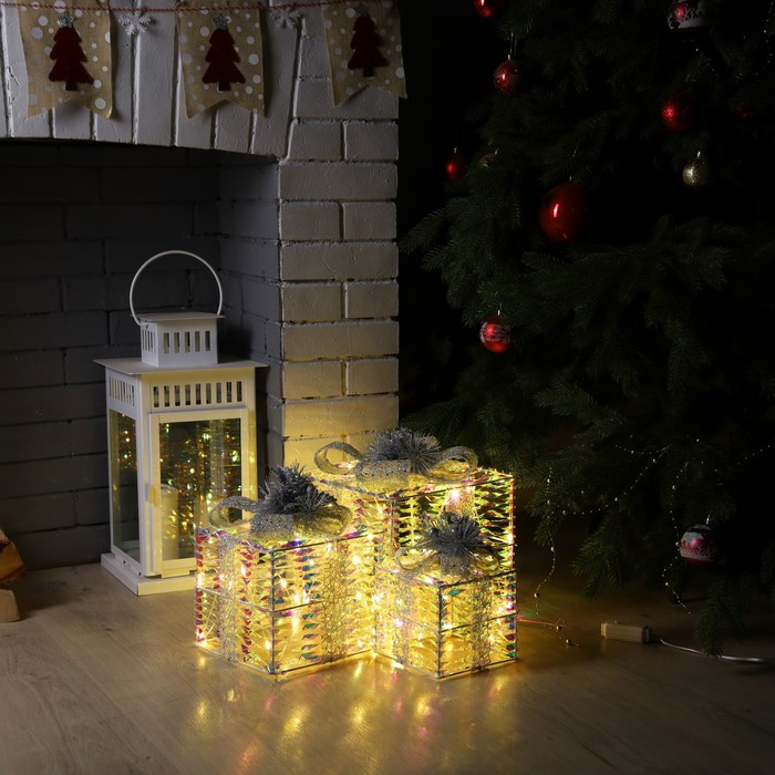 

Световая фигура Luazon Lighting Блестящие кубы 9609085 белый теплый, Блестящие кубы