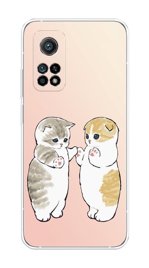 

Чехол на Xiaomi Mi 10T/Mi 10T Pro "Пухлые котики", Розовый;бежевый;серый, 37750-1