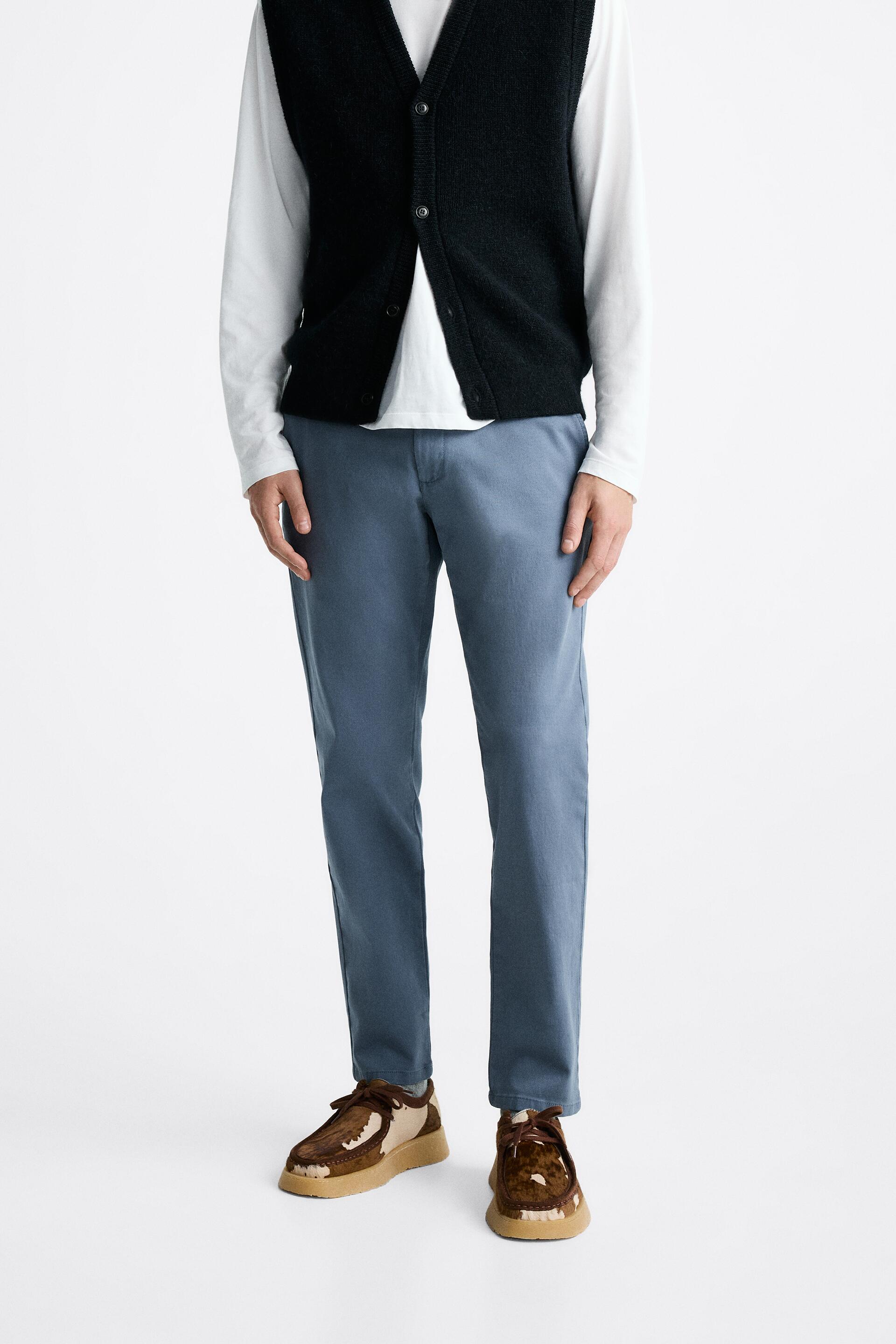 

Брюки мужские ZARA 09252350 голубые 40 (доставка из-за рубежа), Голубой, 09252350