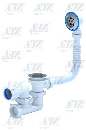 Слив-перелив Ани Пласт для ванны с выпуском и переливом регулируемый 1 1/2